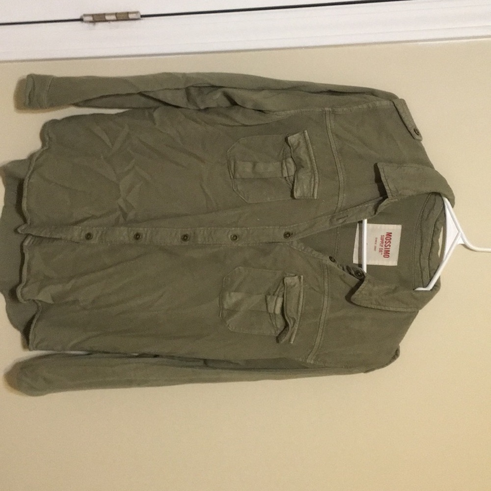 Green Long Sleeve Button Up